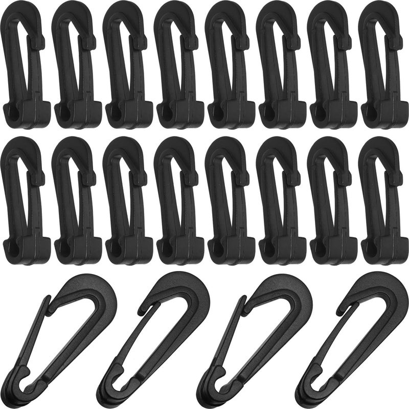 LUORNG Car Trunk Mesh Pocket Hooks Multi Functional Open Plastic Question Mark 5mm Single Head Snap Elastic Camping Gloves Anti Lost Cord Bungee Hook - Image 1